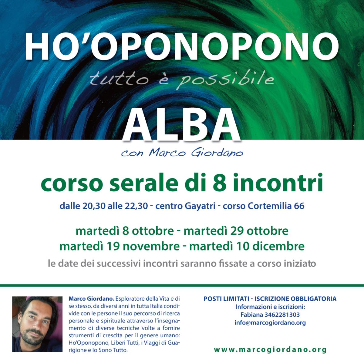 <b>HO'OPONOPONO </b>corso serale <b>ALBA (Cuneo)