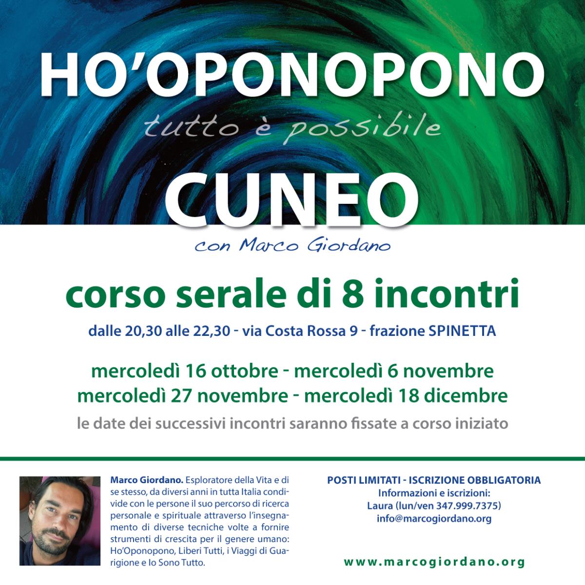 <b>HO'OPONOPONO </b>corso serale <b>CUNEO